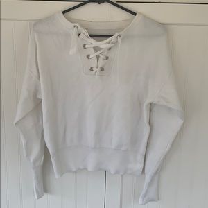 Lace up Sweatshirt